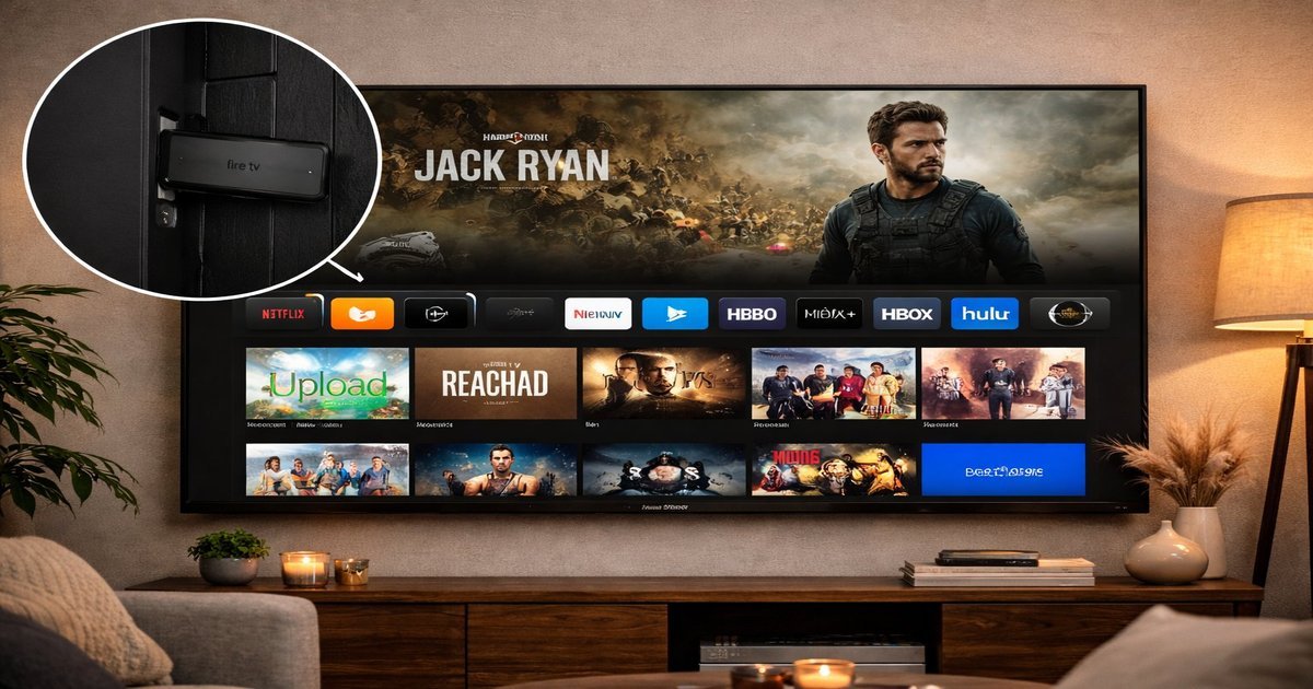 Amazon Fire TV Stick com streaming IPTV
