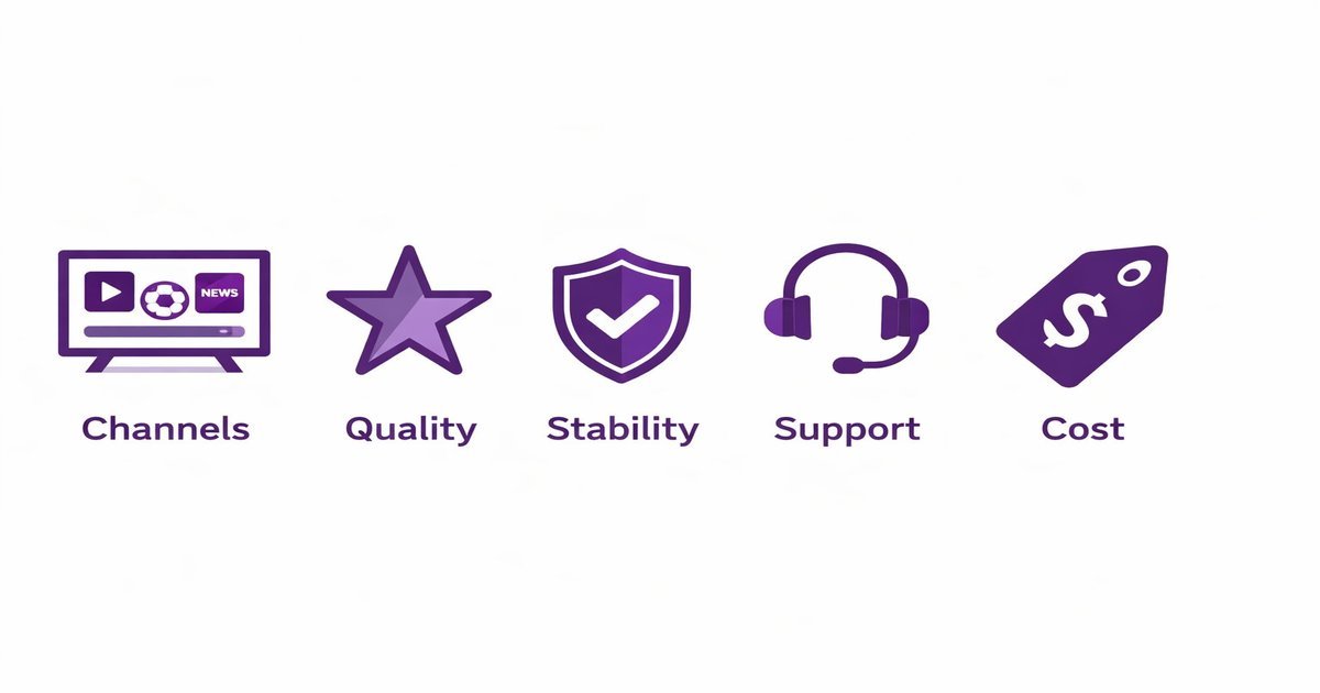 Comparação de planos de subscrição IPTV com canais, qualidade e preços